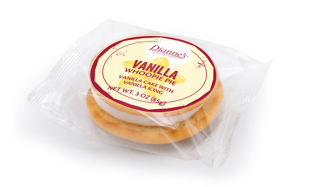 vanilla whoopie pie individually wrapped - dessert provider to food service industry